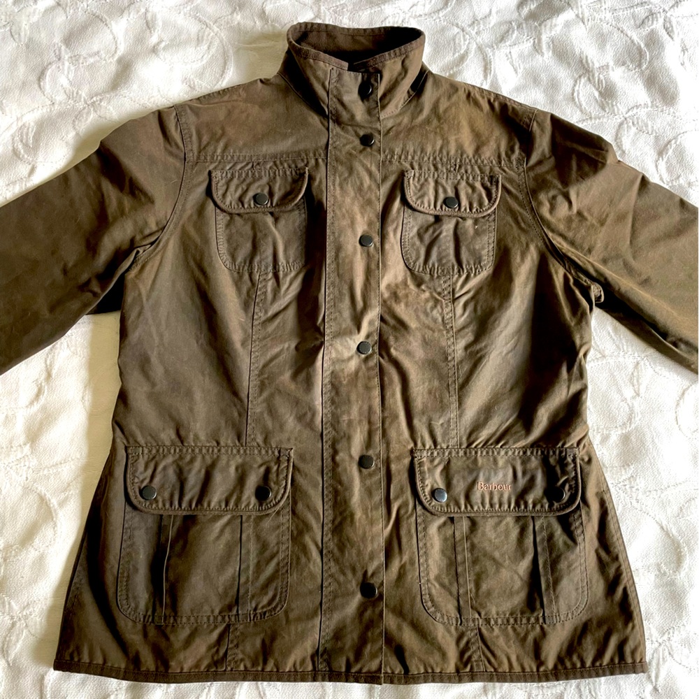 Barbour Utility Coat Olive Green Size 12 US 14 UK